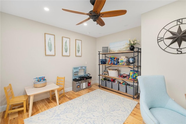 43 Shannock Hill Rd, Richmond, RI 02812 - living area with ceiling fan, wood finished floors, and recessed lighting
