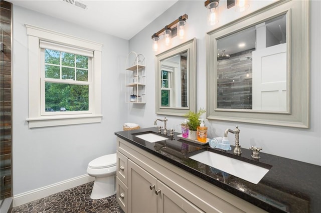 43 Shannock Hill Rd, Richmond, RI 02812 - bathroom with double vanity and a tile shower
