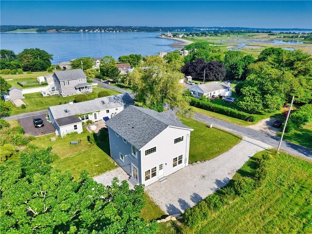 24 Seaspray Way, Little Compton, RI 02837 - drone / aerial view of a nearby body of water