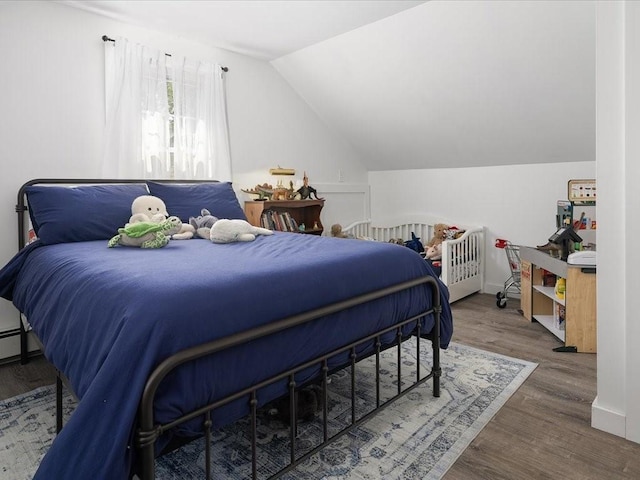 96 Ashaway Rd, Westerly, RI 02891 - bedroom with lofted ceiling and wood finished floors