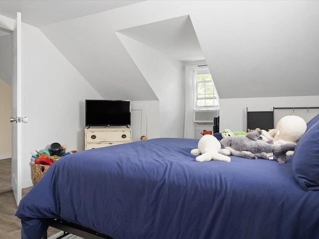 96 Ashaway Rd, Westerly, RI 02891 - bedroom with lofted ceiling and wood finished floors