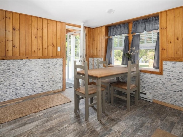 96 Ashaway Rd, Westerly, RI 02891 - dining space with wood finished floors and wooden walls