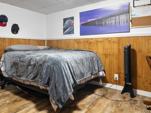 96 Ashaway Rd, Westerly, RI 02891 - bedroom with wood finished floors, wood walls, and wainscoting