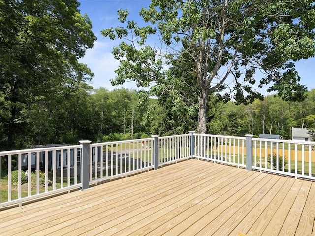 96 Ashaway Rd, Westerly, RI 02891 - deck featuring view of wooded area
