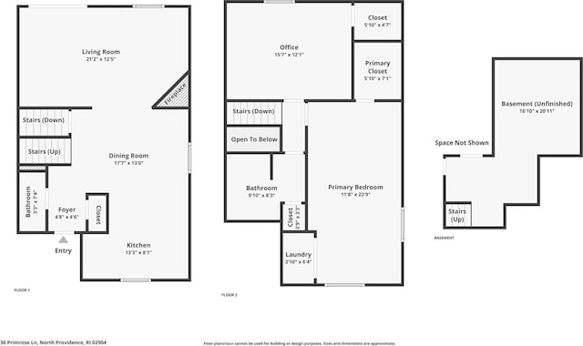 36 Primrose Ln Unit 36, North Providence, RI 02904 - view of room layout