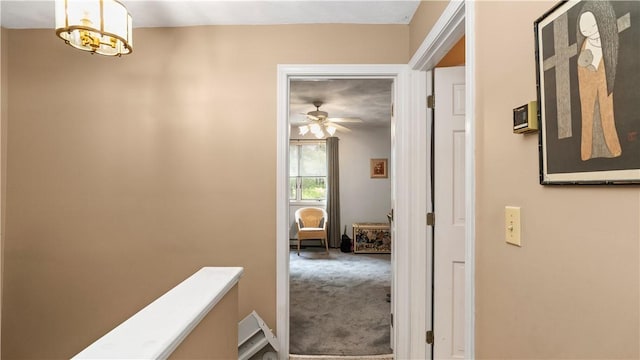 36 Primrose Ln Unit 36, North Providence, RI 02904 - hallway with carpet and a chandelier