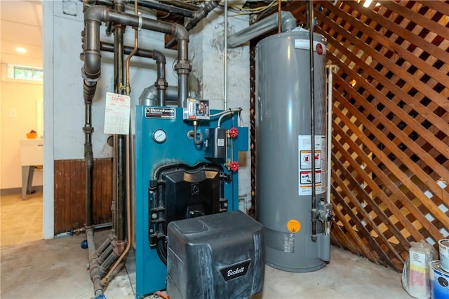 65 Lyndhurst Ave, Providence, RI 02908 - utilities with gas water heater and a heating unit
