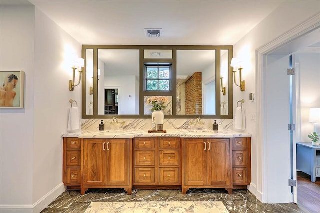 290 Blackstone Blvd, Providence, RI 02906 - full bathroom with marble finish flooring and double vanity