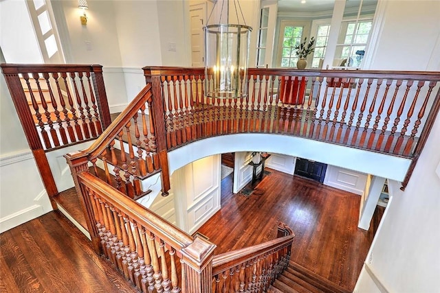 290 Blackstone Blvd, Providence, RI 02906 - stairway featuring wood finished floors and arched walkways