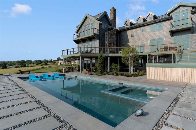 82 Nonquit Ln, Tiverton, RI 02878 - view of pool featuring a pool with connected hot tub