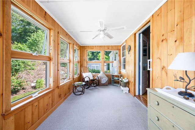 355 Scott Rd, Cumberland, RI 02864 - sunroom / solarium featuring wood walls, healthy amount of natural light, and carpet floors