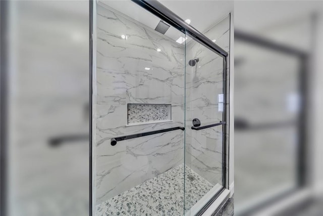 60 Hazael St, Providence, RI 02908 - full bathroom featuring a marble finish shower