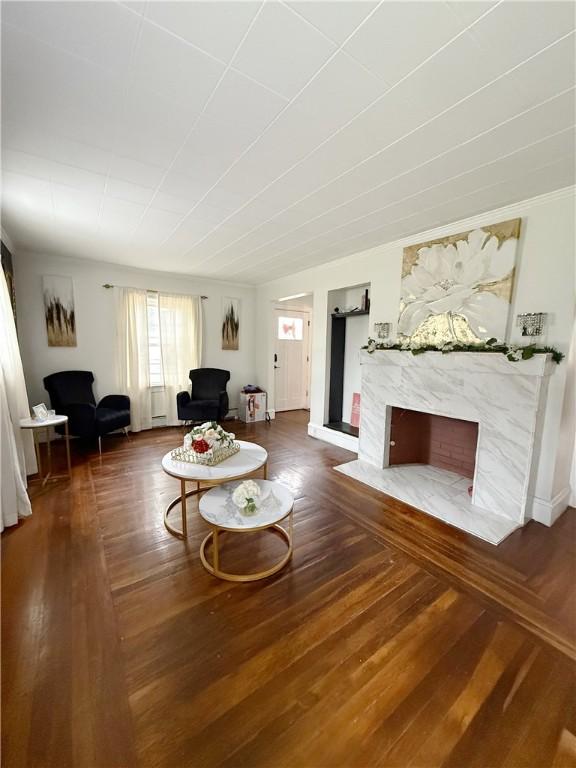 26 Westmore St, Providence, RI 02910 - living room with a fireplace and wood finished floors