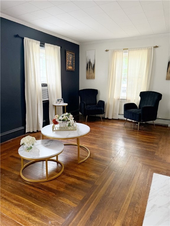 26 Westmore St, Providence, RI 02910 - living area featuring ornamental molding