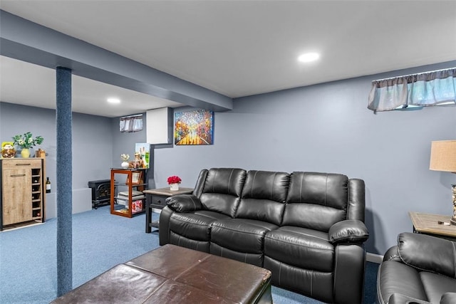 32 Spencer Rd, Smithfield, RI 02828 - living area with carpet flooring and recessed lighting