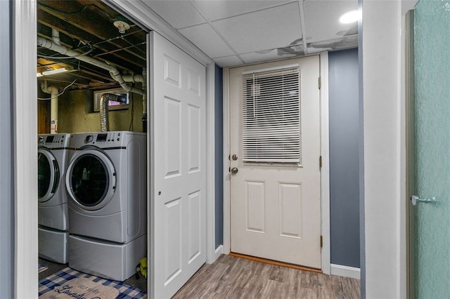32 Spencer Rd, Smithfield, RI 02828 - laundry room with washing machine and dryer and wood finished floors