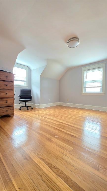 61 Terrace Ave, Pawtucket, RI 02860 - bonus room with vaulted ceiling and light wood finished floors