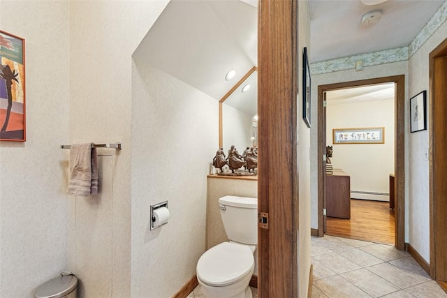 4 Wilbur Rd, Lincoln, RI 02865 - bathroom with baseboard heating and tile patterned flooring