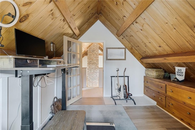 40 Charlotte Ave, North Kingstown, RI 02874 - office with wooden ceiling and wood finished floors