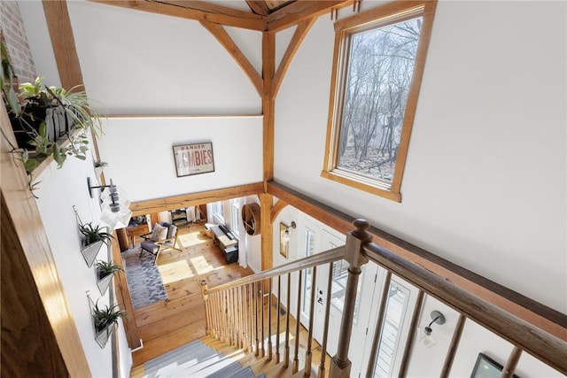 40 Charlotte Ave, North Kingstown, RI 02874 - stairs featuring wood finished floors and healthy amount of natural light