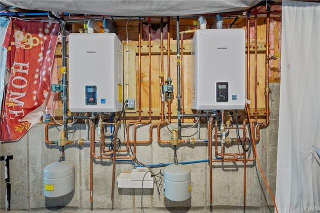 43 Amsterdam St, Providence, RI 02909 - utility room featuring water heater