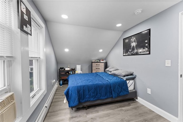 31 Stadden St, Providence, RI 02907 - bedroom featuring lofted ceiling, wood finished floors, and recessed lighting