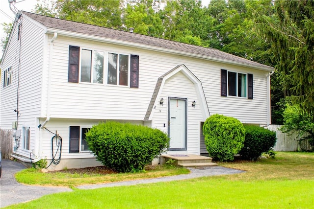 14 Drawbridge Dr, West Warwick, RI 02893 - split foyer home featuring a front yard