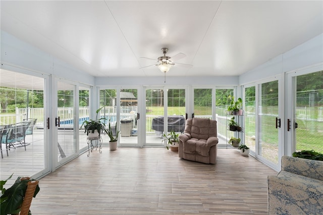 15 Bestwick Trl, Coventry, RI 02816 - sunroom with ceiling fan, healthy amount of natural light, and french doors