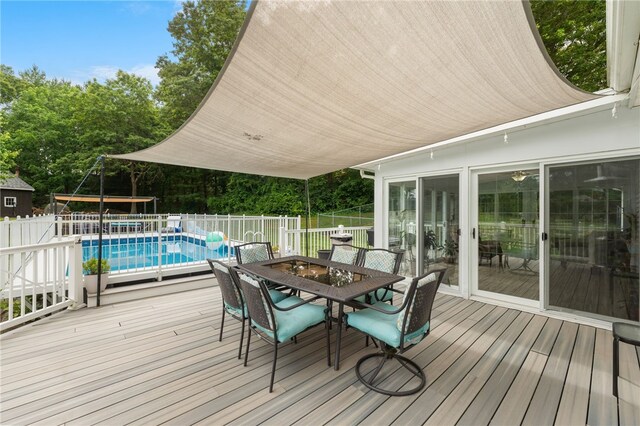 15 Bestwick Trl, Coventry, RI 02816 - wooden terrace featuring outdoor dining area
