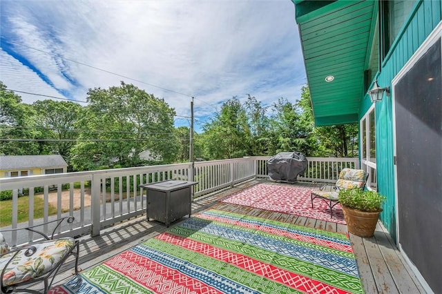 146 Balsam Rd, South Kingstown, RI 02879 - wooden deck with grilling area