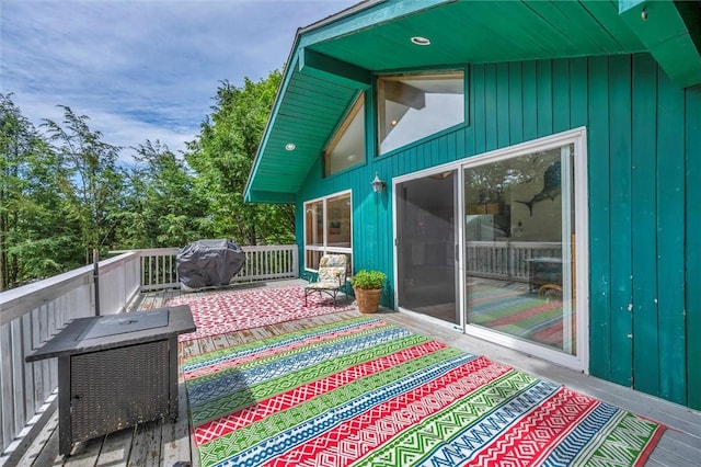 146 Balsam Rd, South Kingstown, RI 02879 - wooden terrace featuring a grill