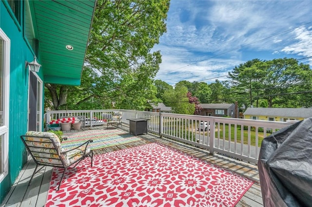146 Balsam Rd, South Kingstown, RI 02879 - wooden deck featuring an outdoor living space