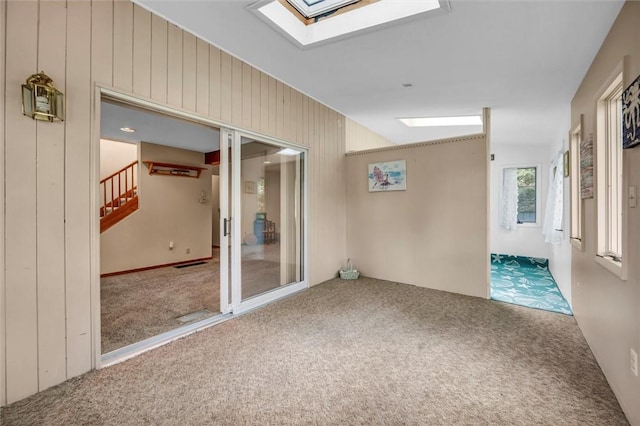 146 Balsam Rd, South Kingstown, RI 02879 - unfurnished sunroom featuring a skylight