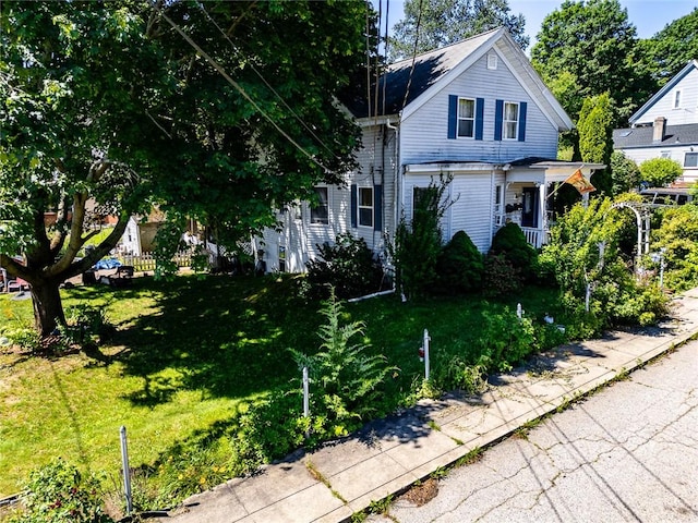 36 Gardner Ave, West Warwick, RI 02893 - view of front of property with a front yard