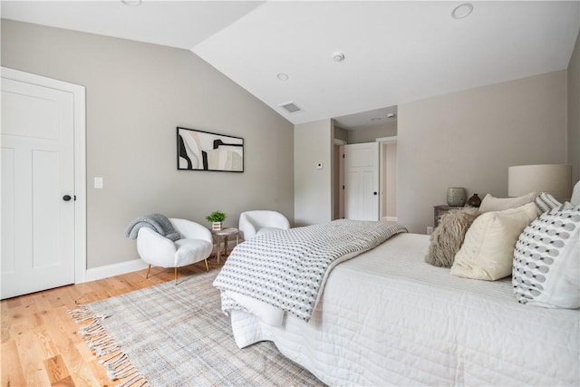 156 Potter St, Cranston, RI 02910 - bedroom with light wood-style flooring and lofted ceiling