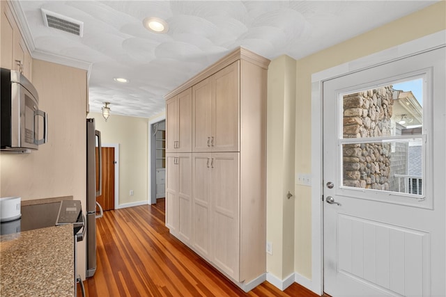 1 Barney Ave, South Kingstown, RI 02879 - hallway with recessed lighting and wood finished floors
