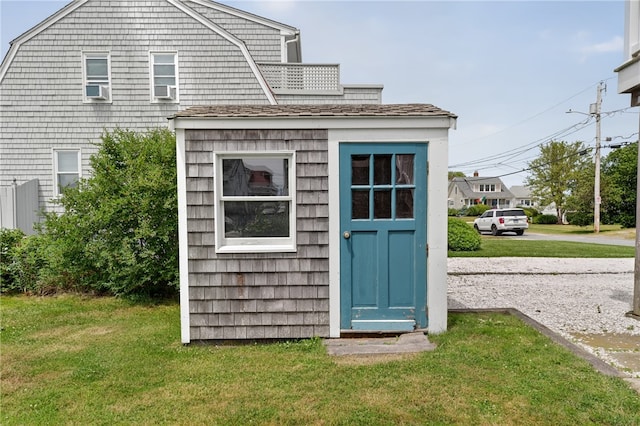 1 Barney Ave, South Kingstown, RI 02879 - view of shed with cooling unit