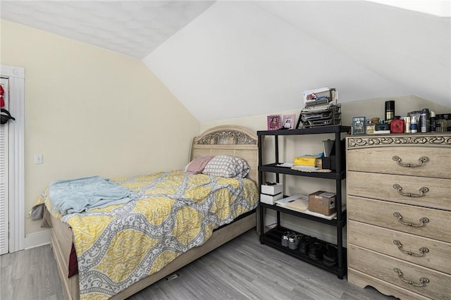 155 Early St, Providence, RI 02907 - bedroom with wood finished floors and vaulted ceiling