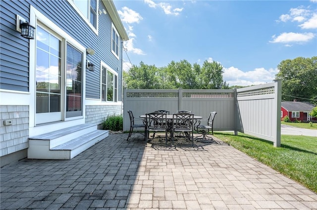 96 Evergreen St, Cumberland, RI 02864 - view of patio / terrace with outdoor dining space