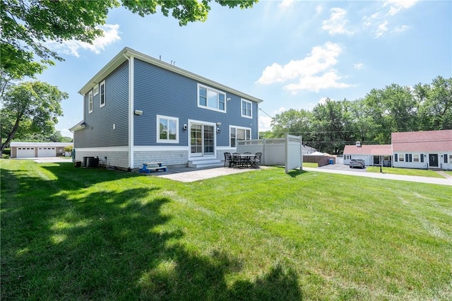 96 Evergreen St, Cumberland, RI 02864 - back of property with a patio and entry steps