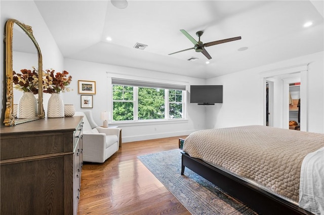 96 Evergreen St, Cumberland, RI 02864 - bedroom featuring recessed lighting, wood finished floors, and a ceiling fan