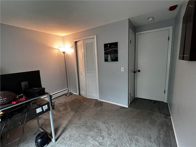 494 Putnam Pike Unit A12, Smithfield, RI 02828 - carpeted office space featuring a baseboard radiator and baseboards