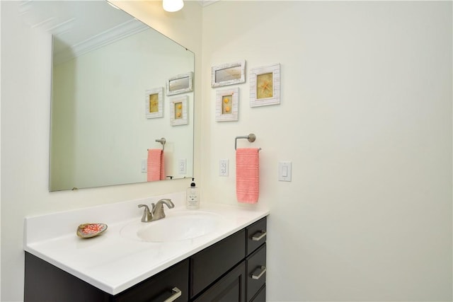 107 Pottersville Rd, Little Compton, RI 02837 - bathroom featuring vanity and crown molding