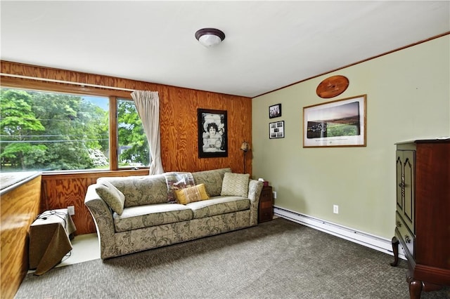107 Pottersville Rd, Little Compton, RI 02837 - carpeted living area with baseboard heating