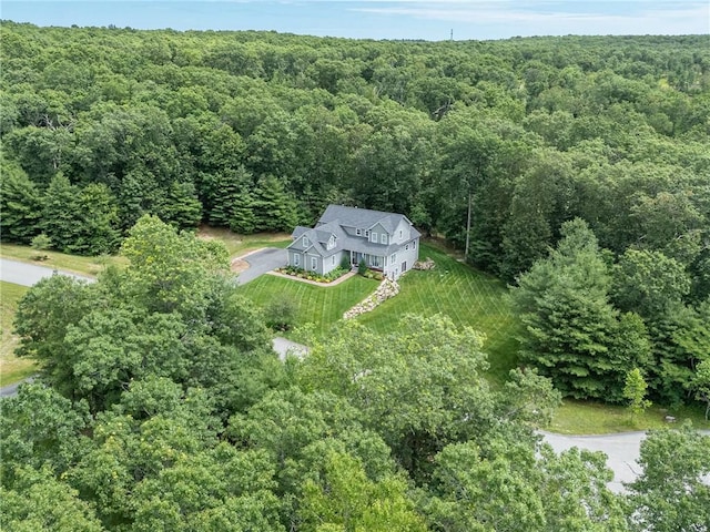 64 Knight View Dr, West Greenwich, RI 02817 - view of property location with a heavily wooded area