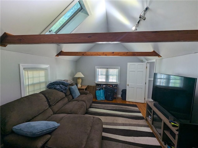 125 Roger Williams, East Providence, RI 02916 - living room with wood finished floors and a skylight