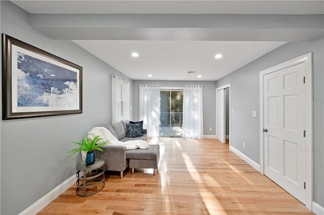 12 Leddy Rd, Cumberland, RI 02864 - sitting room featuring light wood-type flooring and recessed lighting