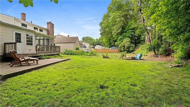74 Algonquin Rd, East Providence, RI 02916 - view of yard with a deck