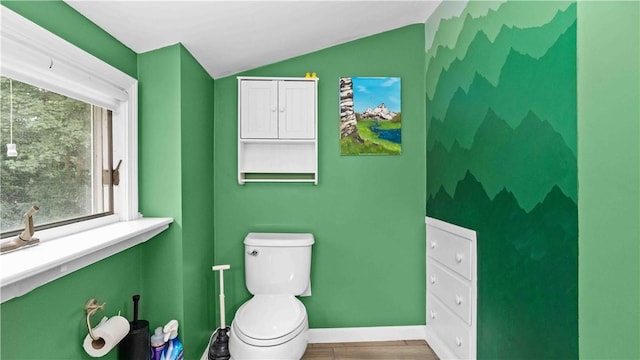 74 Algonquin Rd, East Providence, RI 02916 - bathroom featuring vaulted ceiling and wood finished floors