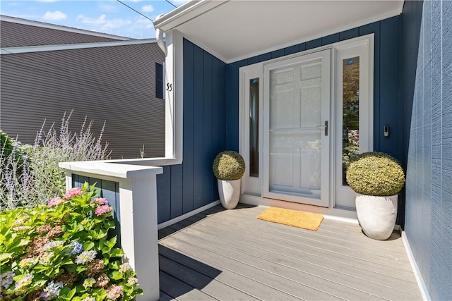 33 Arbor Dr Unit 27, Providence, RI 02908 - view of exterior entry with board and batten siding